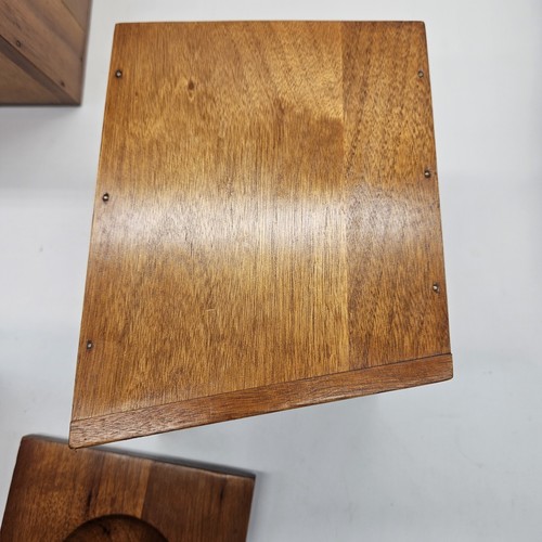 Vintage Retro Mid Century Modern Teak Holz 4 Stück Kanister Set Milbern Taiwan - Bild 20 von 24