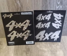 4x4 Chroma Stickers Metallic Silver Decals- Made In The Usa - 2 Sets