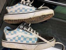 Vans Old Skool Low Checker Board Black White Blue 500714 Size 7 women
