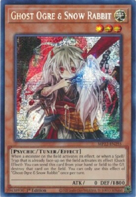 *** GHOST OGRE & SNOW RABBIT *** PRISMATIC SECRET RARE MP22-EN255 YUGIOH!