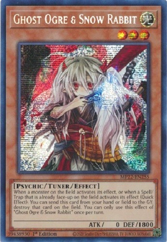 *** GHOST OGRE & SNOW RABBIT *** PRISMATIC SECRET RARE MP22-EN255 YUGIOH! - Picture 1 of 1