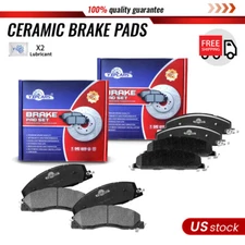 Front & Rear Ceramic Brake Pads for 2009 2010 2011 2012 - 2018 Ram 2500 3500