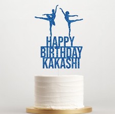 Personalised Glitter Ballet Ballerina Theme Dancing Birthday Party Cake Topper