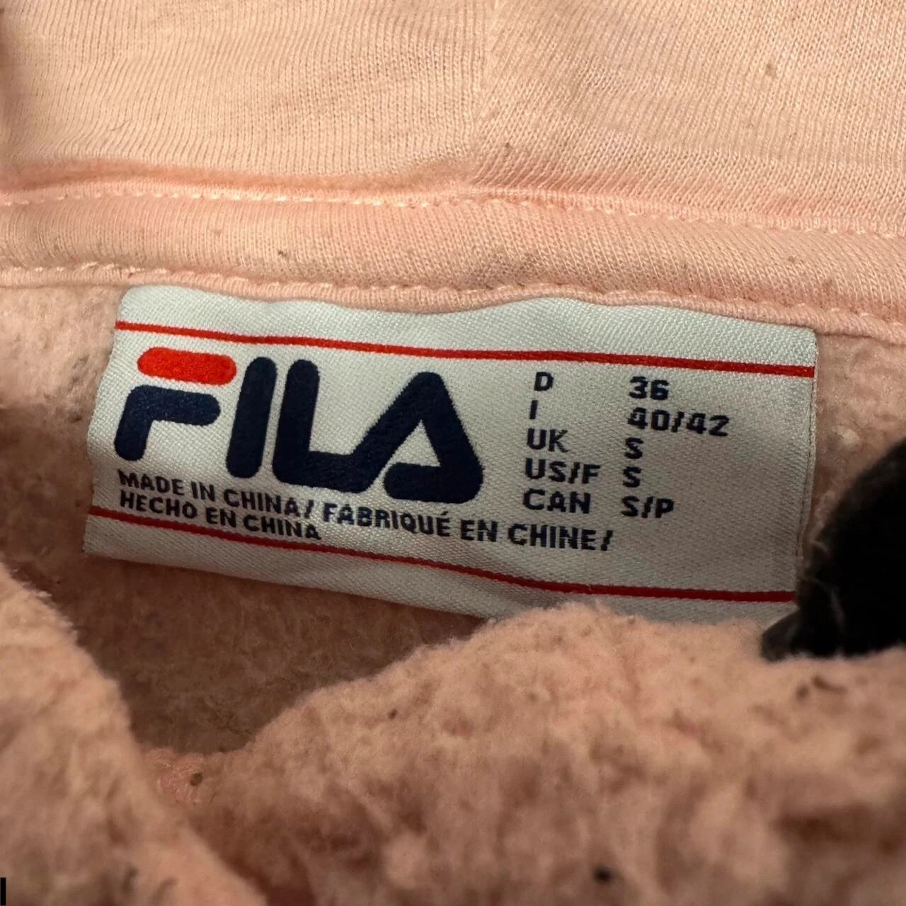 ? Maglione sportivo Fila felpa con cappuccio in pile rosa