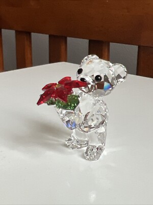 Swarovski 2012 Kris Bear with Poinsettia 1139967 New in Box. | eBay