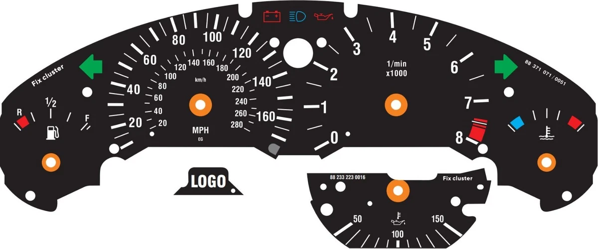Tacho Disc SPEEDOMETER CLUSTER DIALS For BMW E36 Petrol