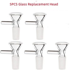 5units x18mm Male Glass Bowl For Water Pipe Hookah Bong Replacement Head