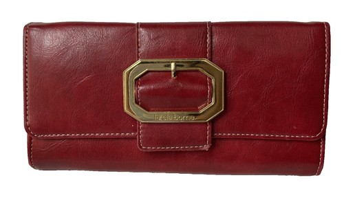 Liz Claireborne Small TriFold Wallet Gold Accents Multi Zip Wallet