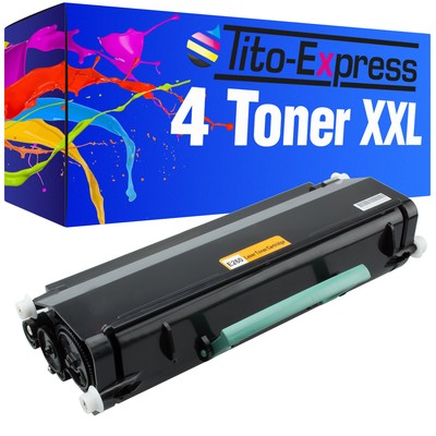 Laser Toner Kartusche Toner Patrone 4x XXL PlatinumSerie für Lexmark X264 X364 X