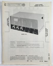 Vintage Photofact Folder. Year 1958 David Bogen amp. Models K15,K15Y. J5