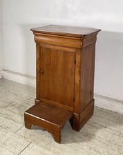 ANTICO COMODINO INGINOCCHIATOIO CAPPUCCINO LEGNO NOCE CHIESA 1800 EPOCA CREDENZA