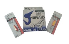 Daiwa Lot - J-braid X4 6lb 150yd + 2 Qunai Spoons