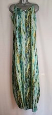 SHIEN Ladies green camisole maxi dress size Large (A856)