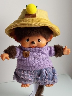 Monchichi  Sekiguchi  mit  Kleidung  16,  cm, gute erhalten