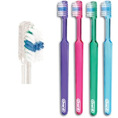 Oral-B Junior Extra Soft 20-Tuft Toothbrushes 12/Box Straight Handle Assorted