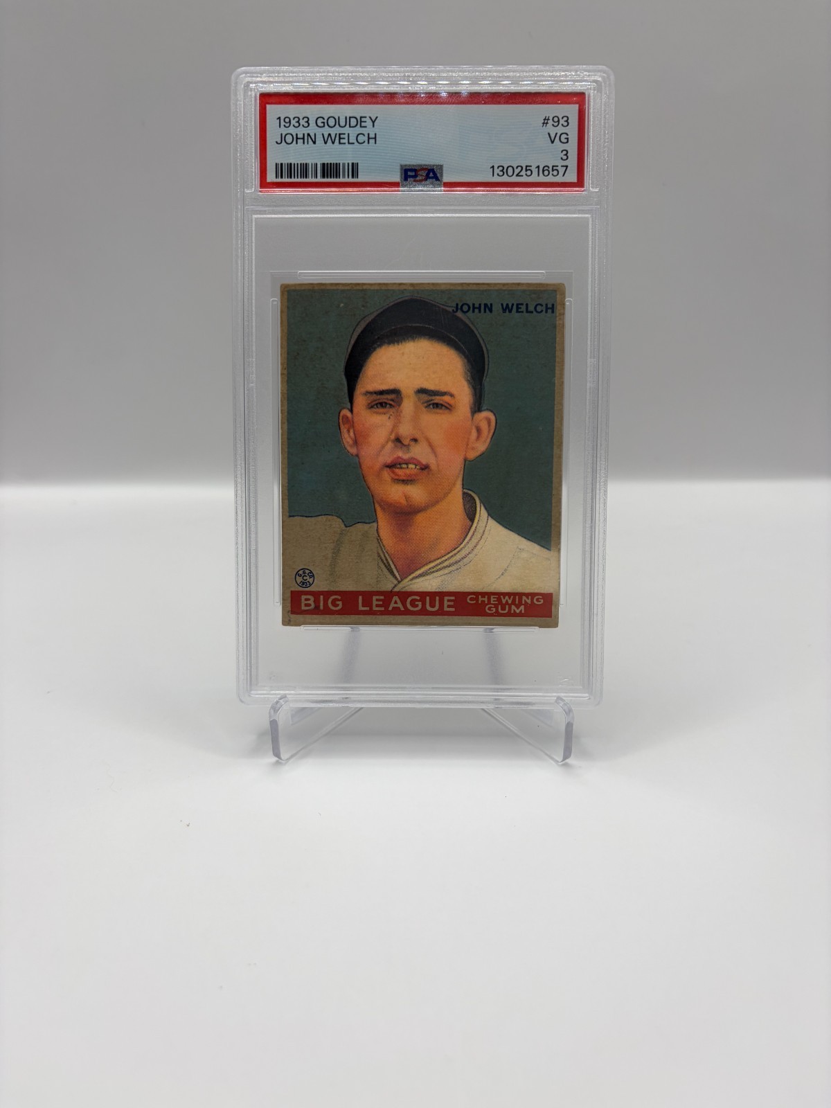 1933 John Welch Goudey # 93 PSA VG 3