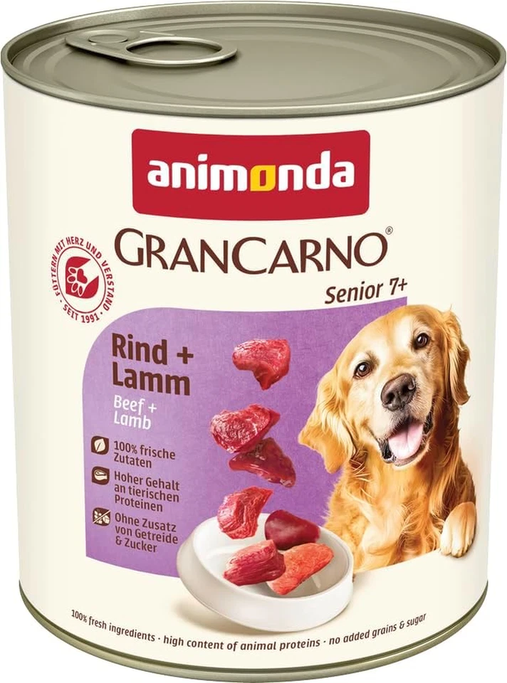 Animonda Grancarno Senior Nassfutter 6x800g Rind & Lamm Getreidefrei - Bild 3 von 4