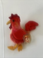 Ty Beanie Baby DOODLE The Rooster DOB 3-8-96 retired