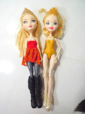 2 Mattel Ever After High Apple White & Dragonrider Dolls 2012