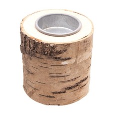 BOUGEOIR TRONC BOIS BOULEAU 7.5X8CM