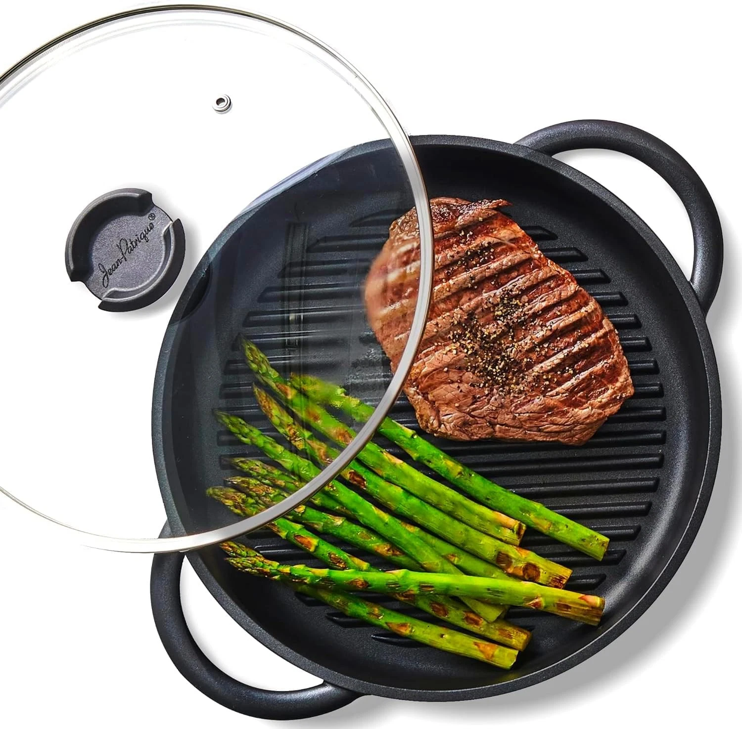 Jean-Patrique The Whatever Pan Cast Aluminum Griddle Pan for Stove Top - Lighter