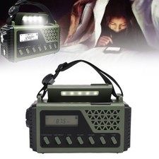 AM FM Shortwave Emergency Radio USB Solar Hand Crank Battery Operated Portable
