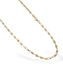 Collana catena da uomo maglia nodo marina in oro giallo 18 kt lunghezza cm 60