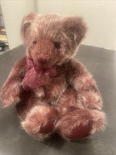 Russ Berrie Boysenberry Bear 10 Plush Stuffed Red Purple Padded Feet Purple Qf