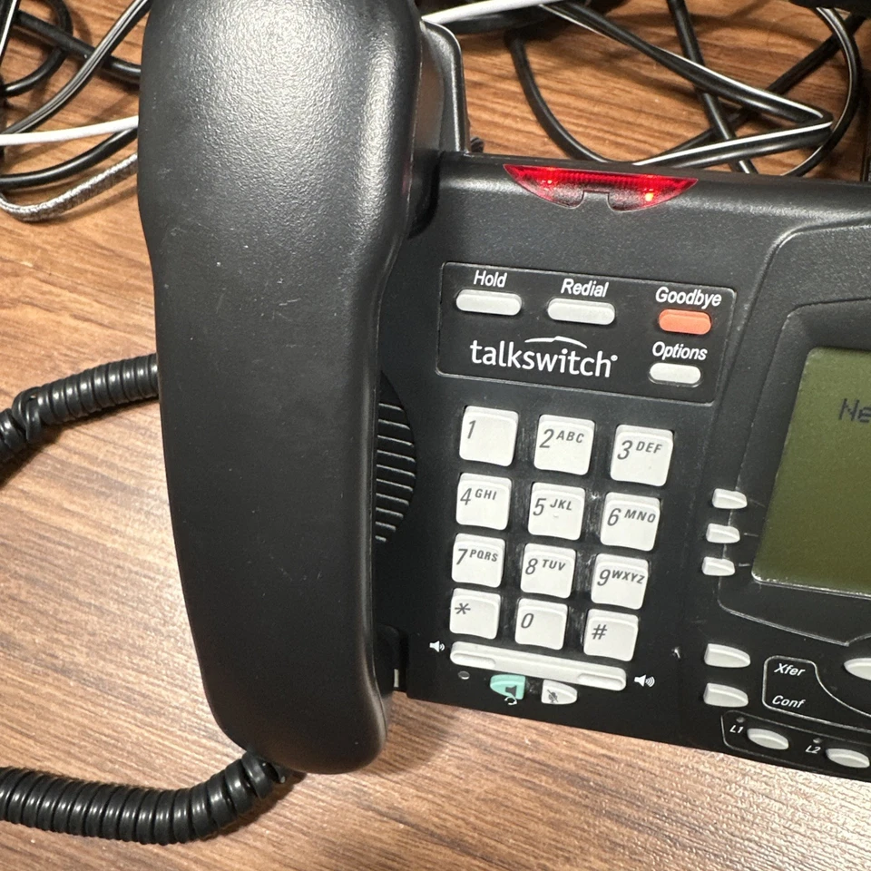 TALKSWITCH 480i Phone W/ Handset, Power Cord & Stand Tested Works - Image 3 of 4