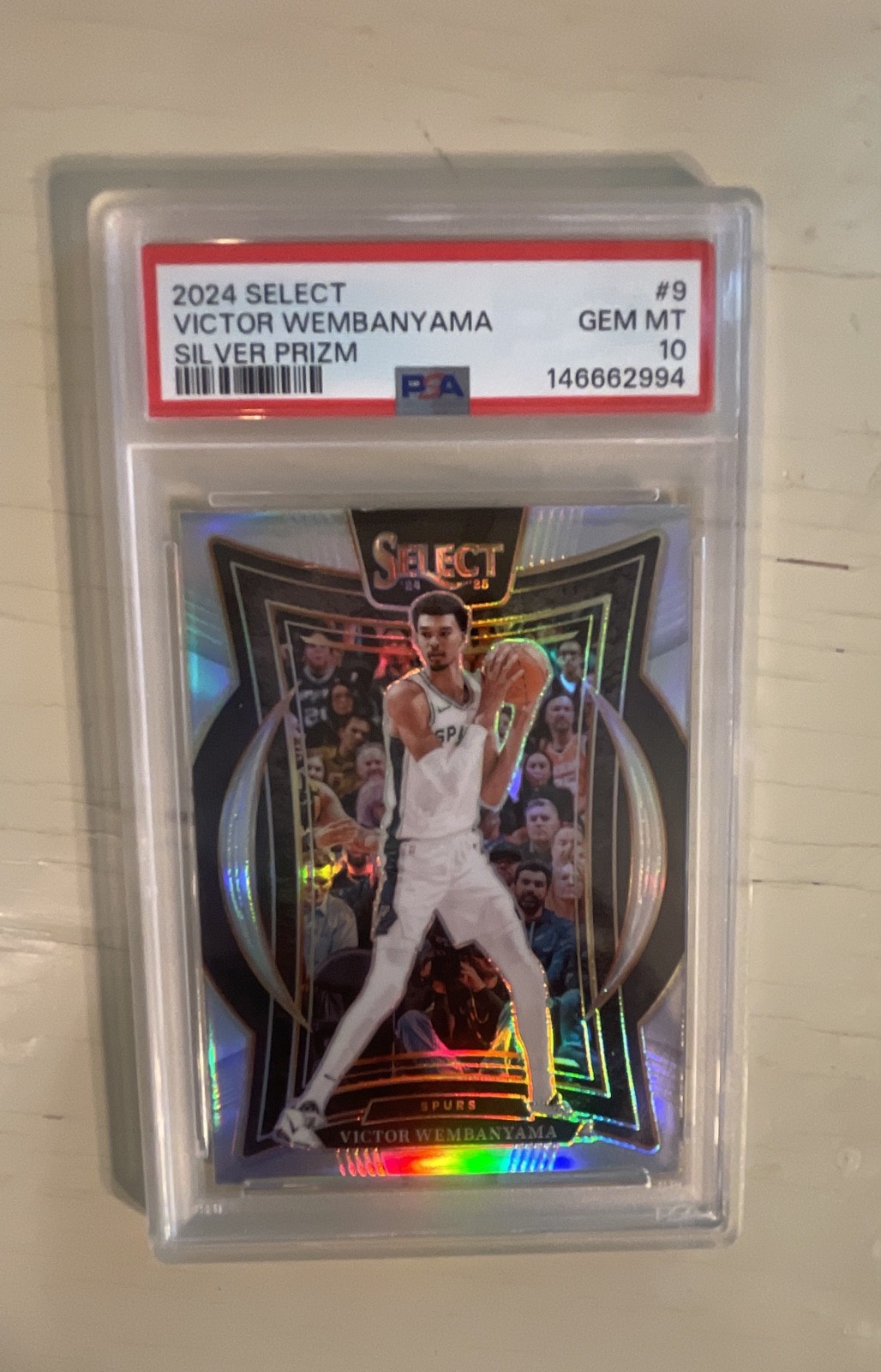 2023-24 Panini Select Victor Wembanyama Rookie #61 — Concourse Silver PSA 10