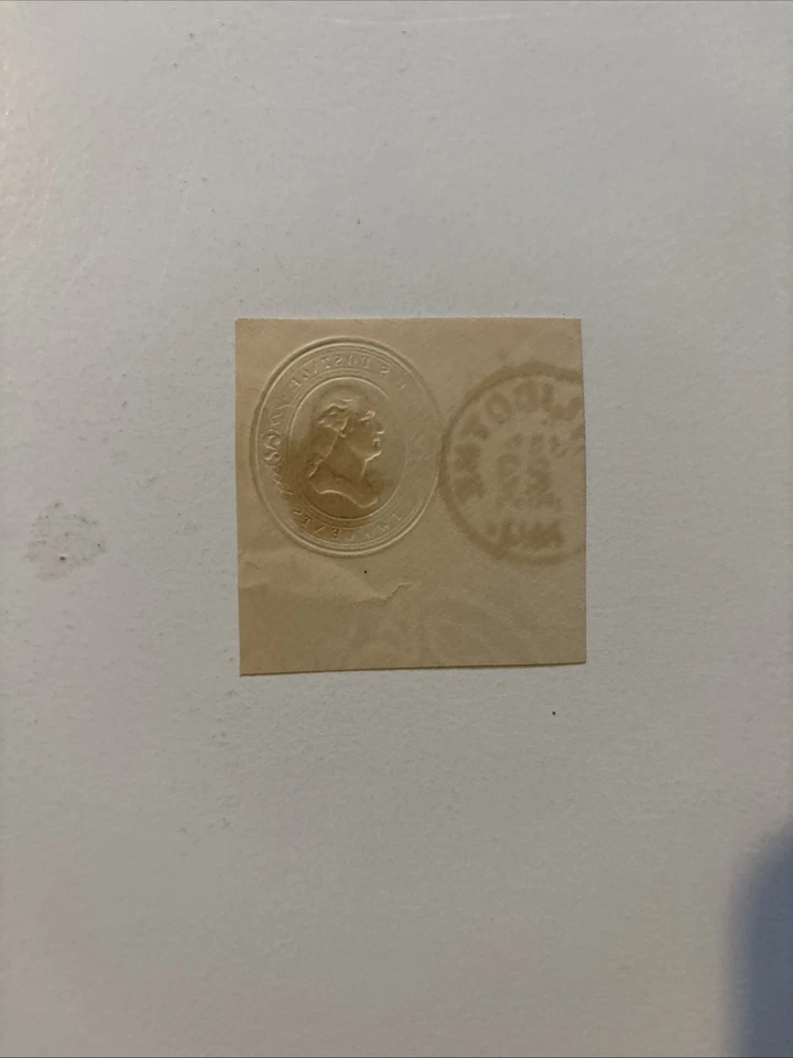 1884-86 US BoB Stamp #U277a Washington 2c Brown Lake Envelope Cut Square Used - Image 2 of 2