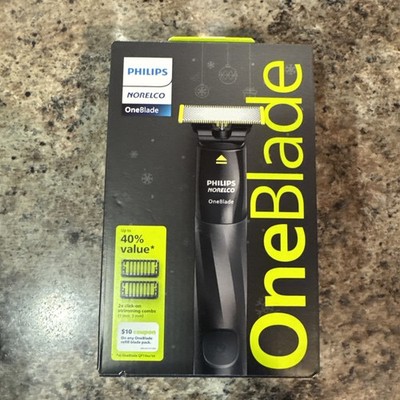 Philips Norelco OneBlade Razor Trimmer, Edge, Shave 1 Blade- 2 Combs Wet/Dry