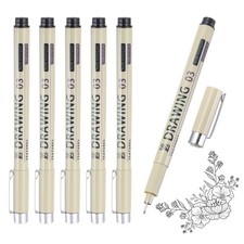 6Pcs 0.35mm Fineliner Ink Pens