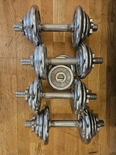 Weights Dumbells Mixed Sizes Silver Excellent Condition Strength Training