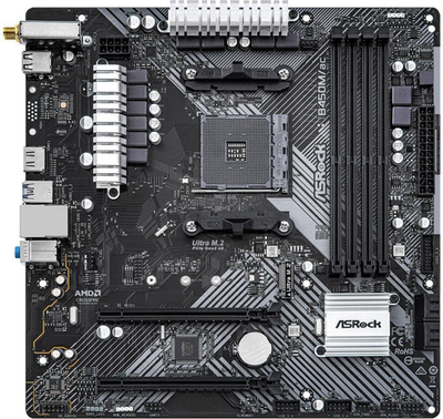 B450M/AC R2.0 AM4 AMD Promontory B450 SATA 6Gb/S Micro ATX AMD