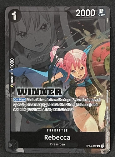 Rebecca Winner Pack 2025 Vol. 2 One Piece Foil Promo OP04-092