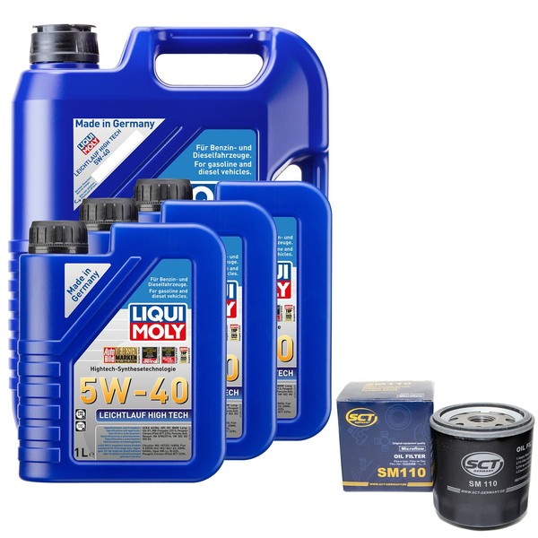 MotoröL Set High Tech 5W-40 Liqui Moly 8 Liter + ÖLfilter FüR Alfa Romeo 164-image
