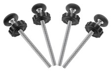 4Pcs Universal Baby Gate Threaded Spindle Rod, M8 8mm Replacement Black