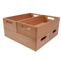 Holz-Kiste Buche Aufbewahrungs-Box Stapelbar Handgefertig Gezinkt GeöLt Ordnung