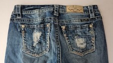 Miss Me Easy Skinny Women  s Denim Jeans Sz 29 Embellished Rhinestone Bling