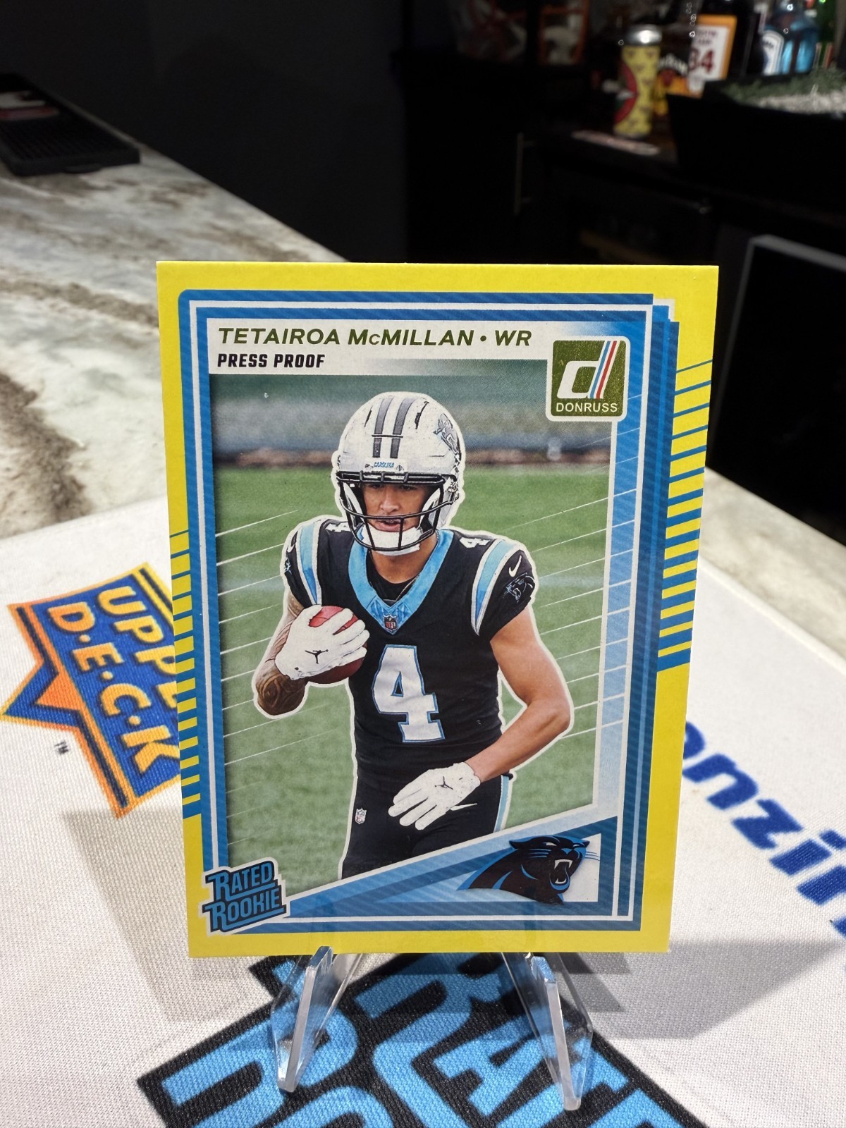 2025 DONRUSS FOOTBALL RATED ROOKIE YELLOW PRESS PROOF Tetairoa Mcmillan #314