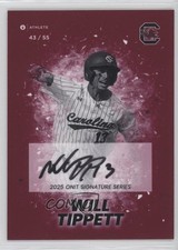 2025 University of South Carolina Gamecocks 43/55 Will Tippett #S-9 Auto 1by6