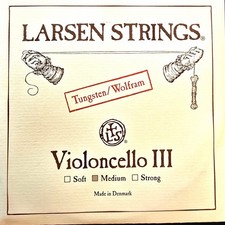 Larsen Cello G String 4/4, 'MEDIUM', TUNGSTEN - FREE SHIPPING 