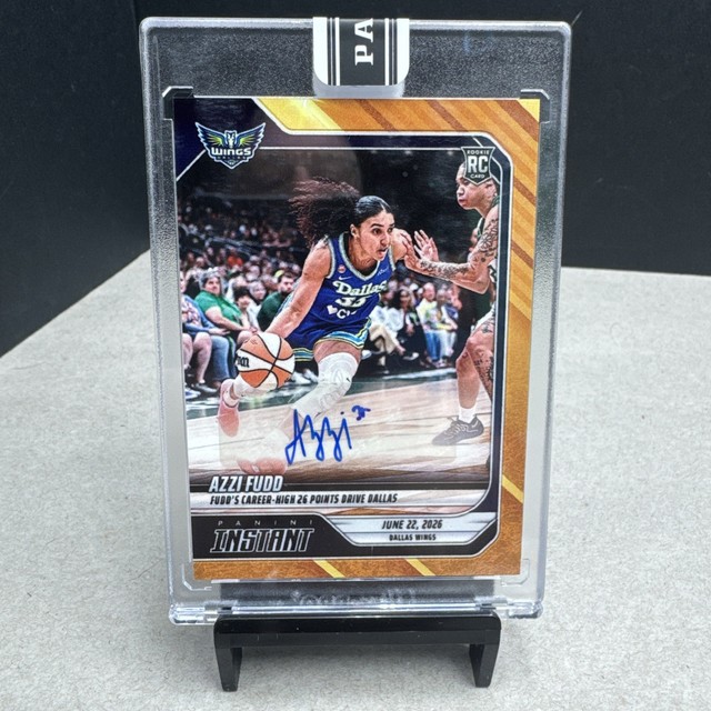 2026 Panini Instant WNBA Azzi Fudd RC #186 Gold Auto ~ Dallas Wings 2/10