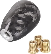 muge racing Forged Real Carbon Fiber Shift Knob Gear Shifter 12.2, Black 