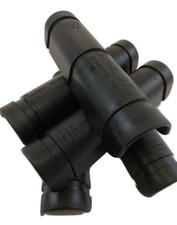 EPHA HP6-B 3.25" x 6" Black Hydrocarbon Hose Protectors w/ Ties pkg/5 