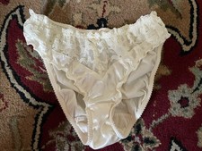 Victoria Secret Panties Vintage Satin Lace M