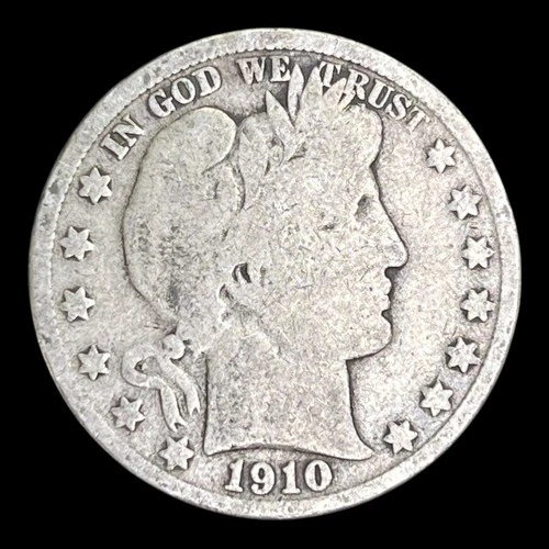 1910-S Barber Silver Half Dollar