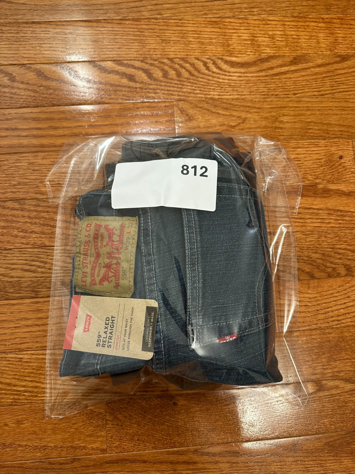 New Levi's 559 Relaxed Straight Stretch Denim Jeans Fits Mens 29x31 Blue Fade thumbnail 10