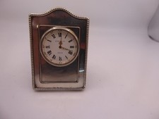 Kitney & Co London Tischuhr Uhr klein Vintage Sterling Silber Schreibtischuhr